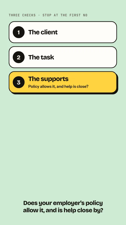 Three checks before you assign