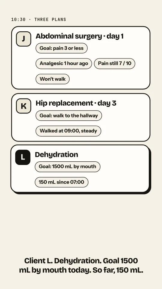 Trois clients à 10:30