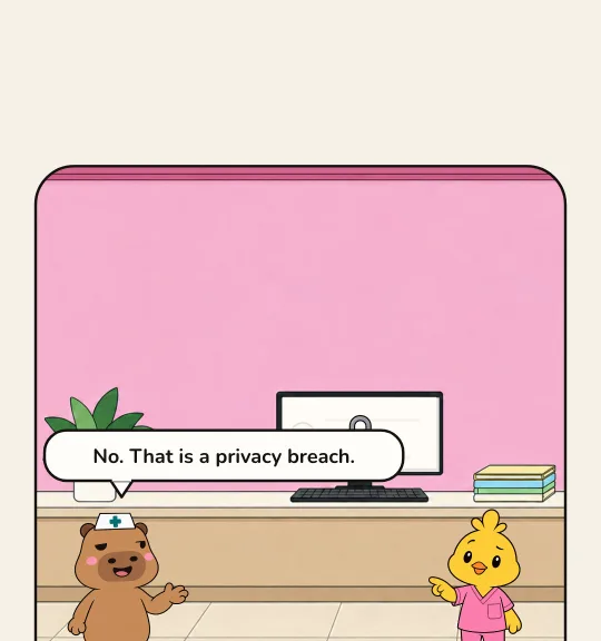 Looking without a work reason is a privacy breach