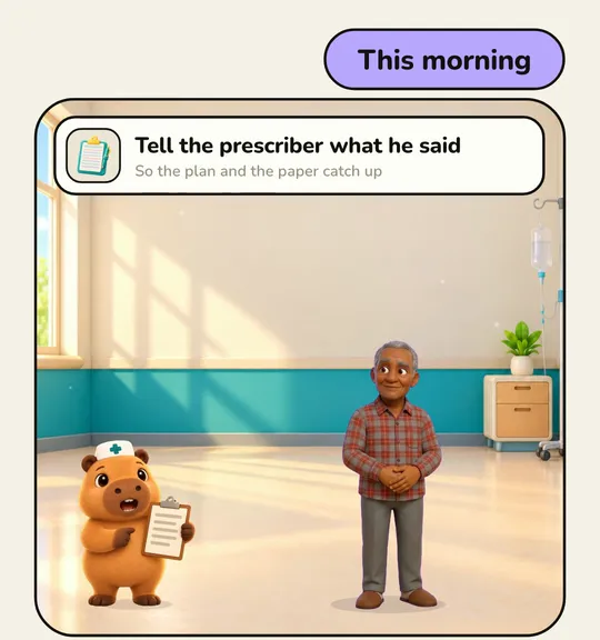 He changed his mind: tell the prescriber