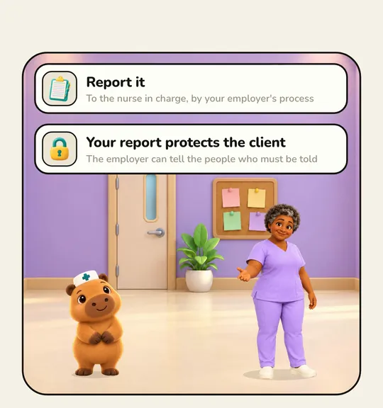 Report it, because your report protects the client