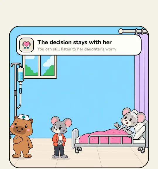 The decision stays with the capable client