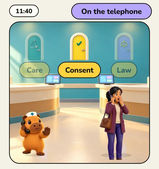 Her daughter needs the consent door